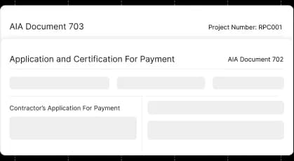 AIA Style Progress Invoicing