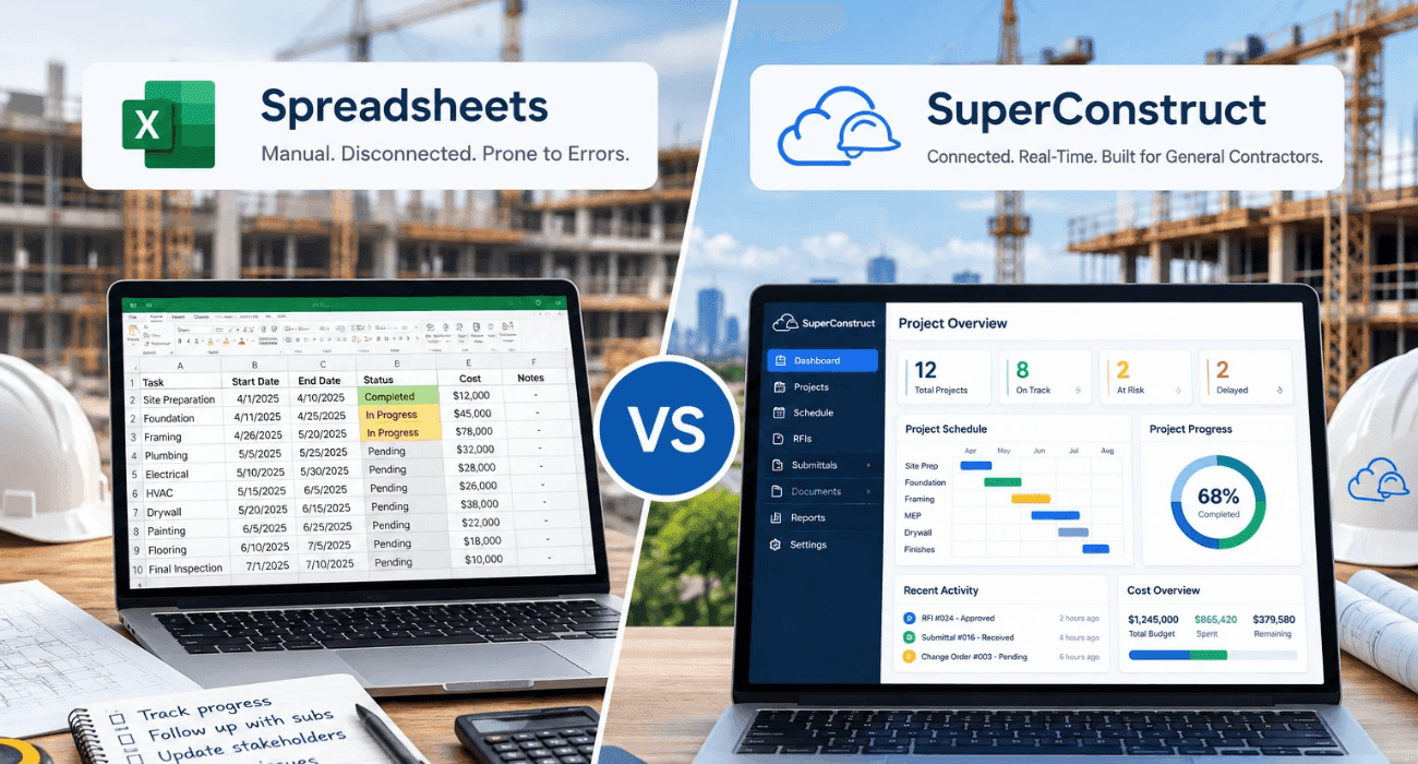 Spreadsheets vs. Construction Management Software